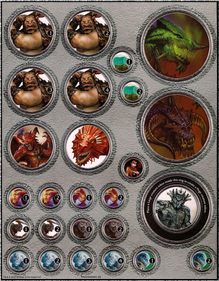 D&D MONSTER MIX 7 TOKENS SET (Huge Green & Black Dragons +) Dungeons
